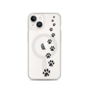 Transparente iPhone®-Hülle Hundepfote mit MagSafe®