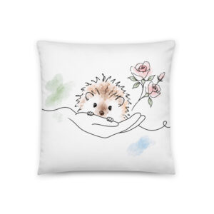 Igel Kissen – Annabell vor den Rosen