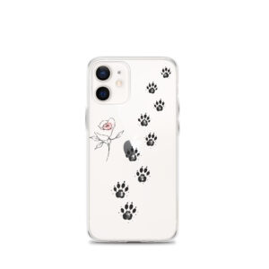 Igel Handyhülle für iPhone – Annabells Tapsen mit Rose, transparent