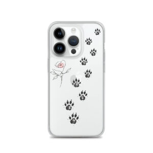 Igel Handyhülle für iPhone – Annabells Tapsen mit Rose, transparent