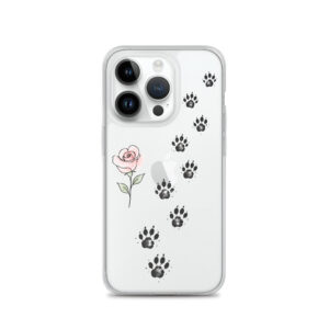 Igel Handyhülle für iPhone – Annabells Tapsen mit Rose, transparent