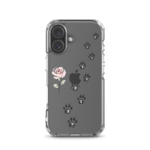 Igel Handyhülle für iPhone – Annabells Tapsen mit Rose, transparent
