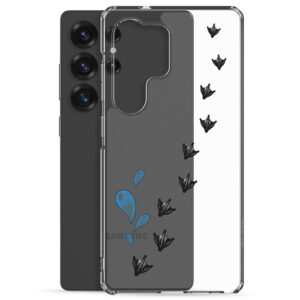 Enten Handyhülle für Samsung – Duffys Tapsen mit Wassertropfen, transparent