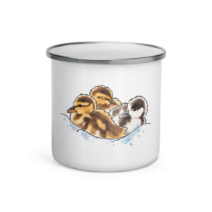 Emaille Tasse mit Entenmotiv – Kalli und die Krickenten