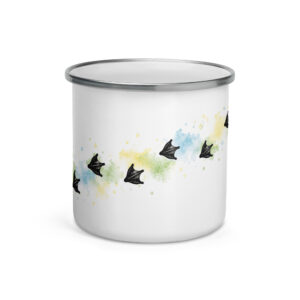 Emaille Tasse mit Enten Spuren – Duffys Tapsen