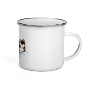 Emaille Tasse mit Entenmotiv – Kalli und die Krickenten