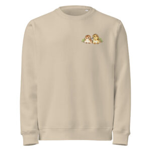 Enten Pullover – Duffy und Pauline gucken aus der Brusttasche, Bio-Baumwolle