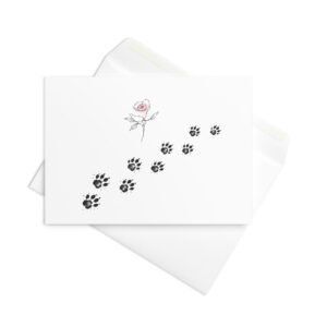 Igel Karte Annabells Tapsen mit Rose – Klappkarte mit Umschlag und Geschichte