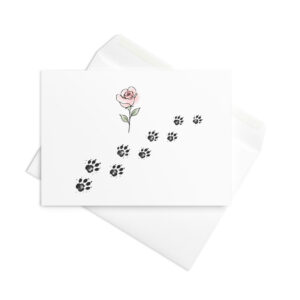 Igel Karte Annabells Tapsen mit Rose – Klappkarte mit Umschlag und Geschichte