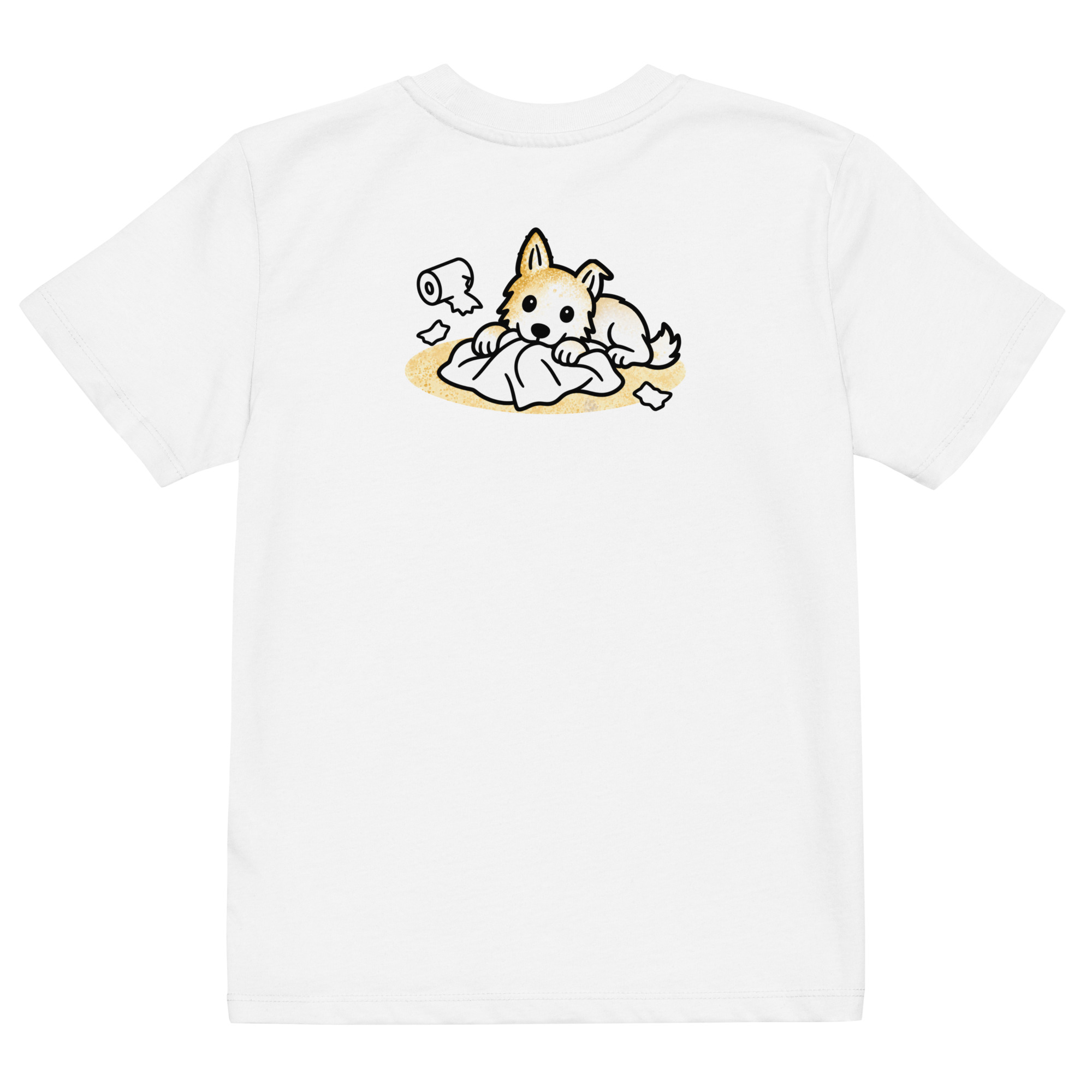 Partnerlook Mama Tochter – Hunde T-Shirt Kinder, Lunas Papierschlacht, Bio-Baumwolle