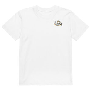 Partnerlook Mama Tochter – Hunde T-Shirt Kinder, Lunas Papierschlacht, Bio-Baumwolle