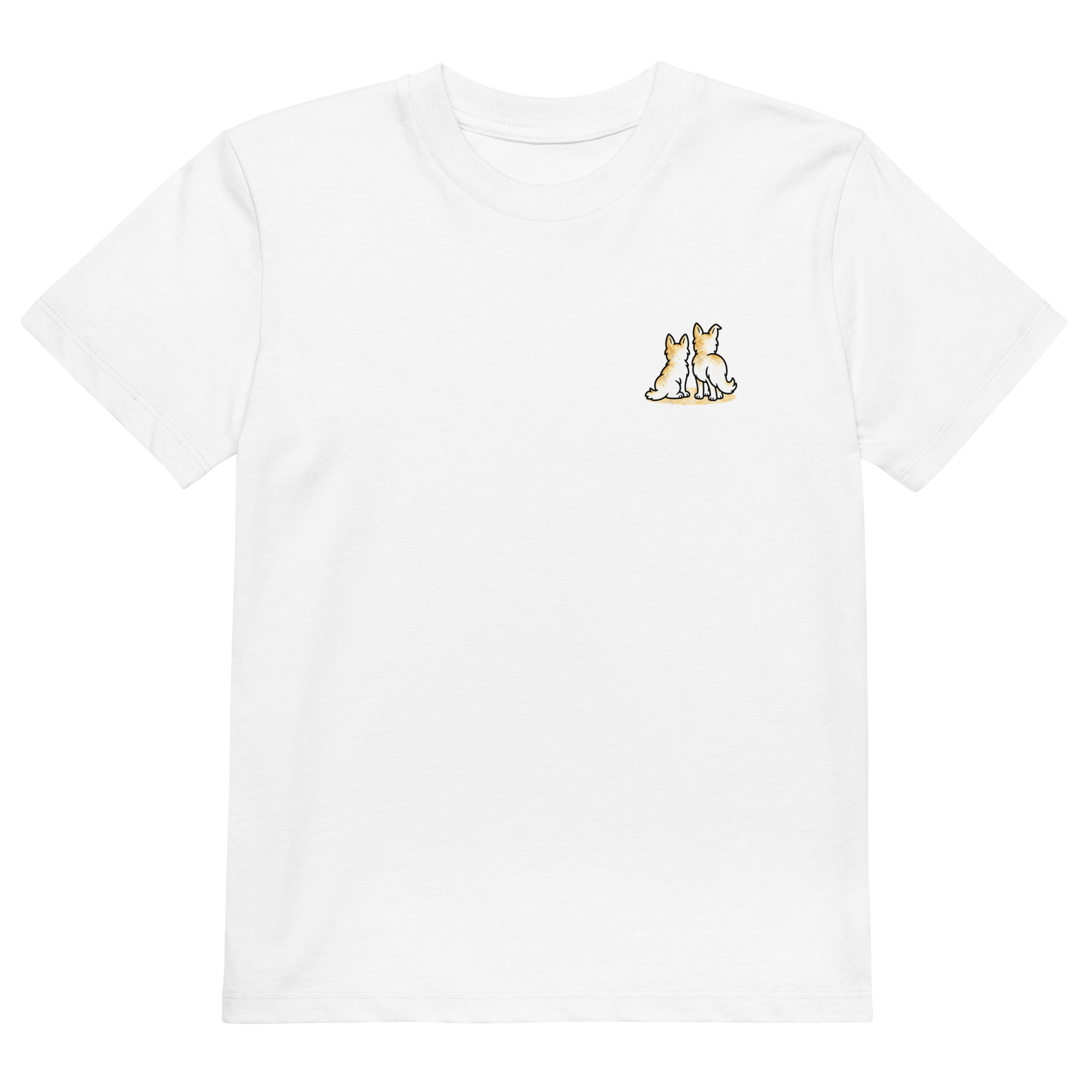 kids-organic-cotton-mini-creator-2.0-t-shirt-white-front-6ade529944331.jpg Partnerlook Mama Tochter – Hunde T-Shirt Kinder, Luna und Julchen am Fenster, Bio-Baumwolle
