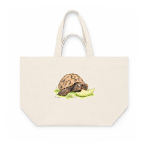 Schildkröten Stoffbeutel – Susi mit Honigmelone, Tote Bag aus recycelter Baumwolle