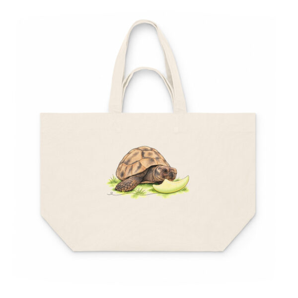 Stoffbeutel mit Landschildkröte Susi und einer Honigmelone
