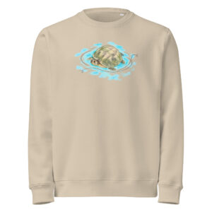 Schildkröten Pullover – Schildi im Pool, Bio-Baumwolle