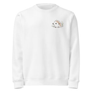 Igel Sweatshirt – Annabell guckt aus der Brusttasche, Bio-Baumwolle