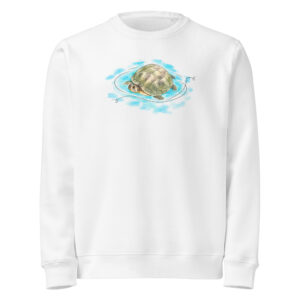 Schildkröten Pullover – Schildi im Pool, Bio-Baumwolle