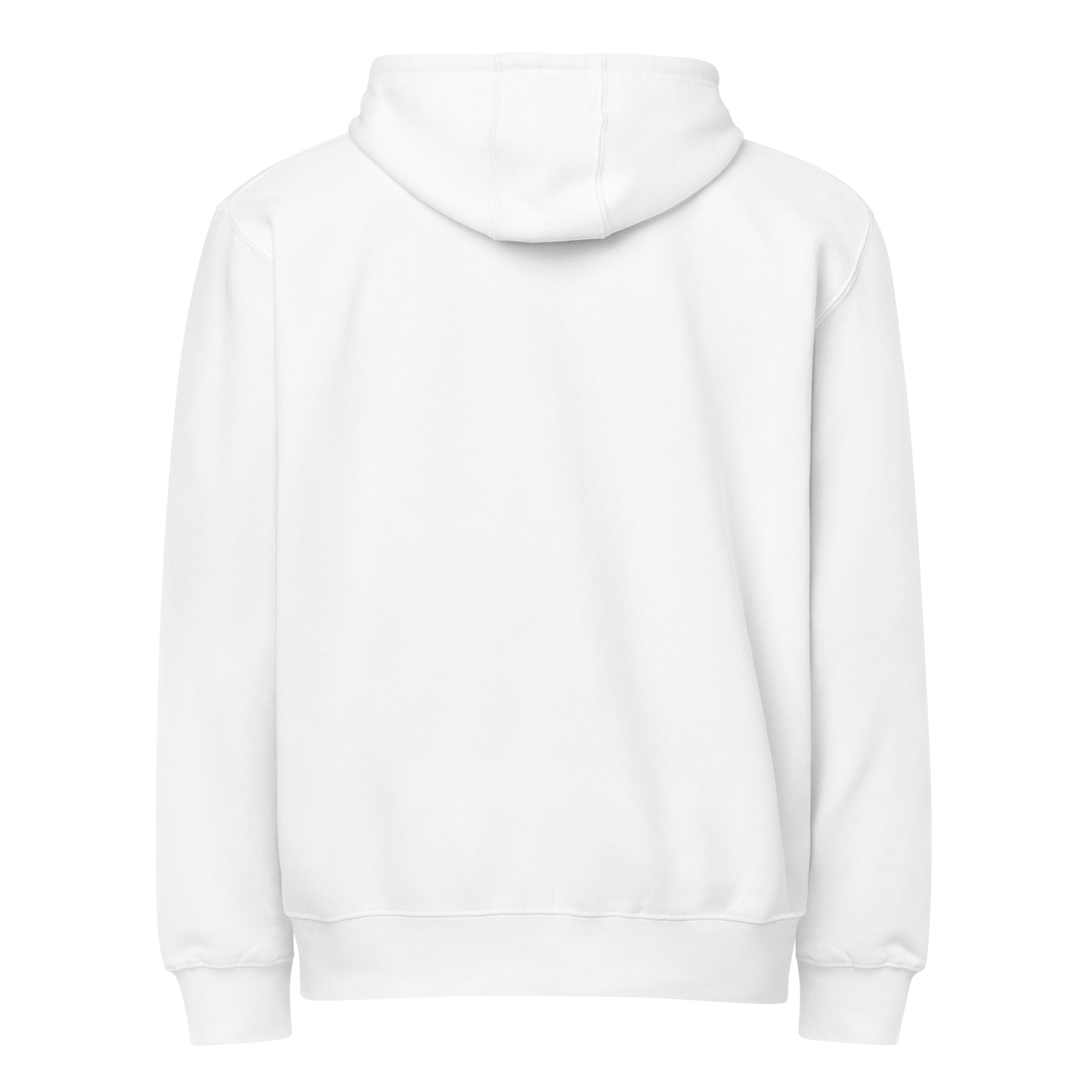 unisex-premium-full-zip-hoodie-white-back-6ad475a3814a6.jpg Schildkröten Zip-Hoodie Weiß, Rückseite ohne Motiv