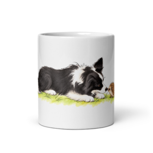 Igel Tasse Julchen und Annabell – Keramiktasse mit Hund und Igel