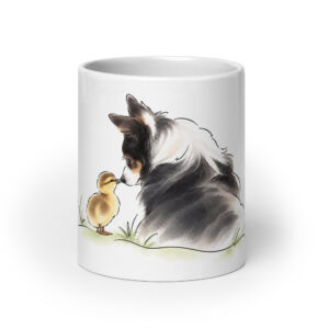 Enten Tasse – Duffy und Luna Nase an Nase, Keramiktasse mit Ente und Hund