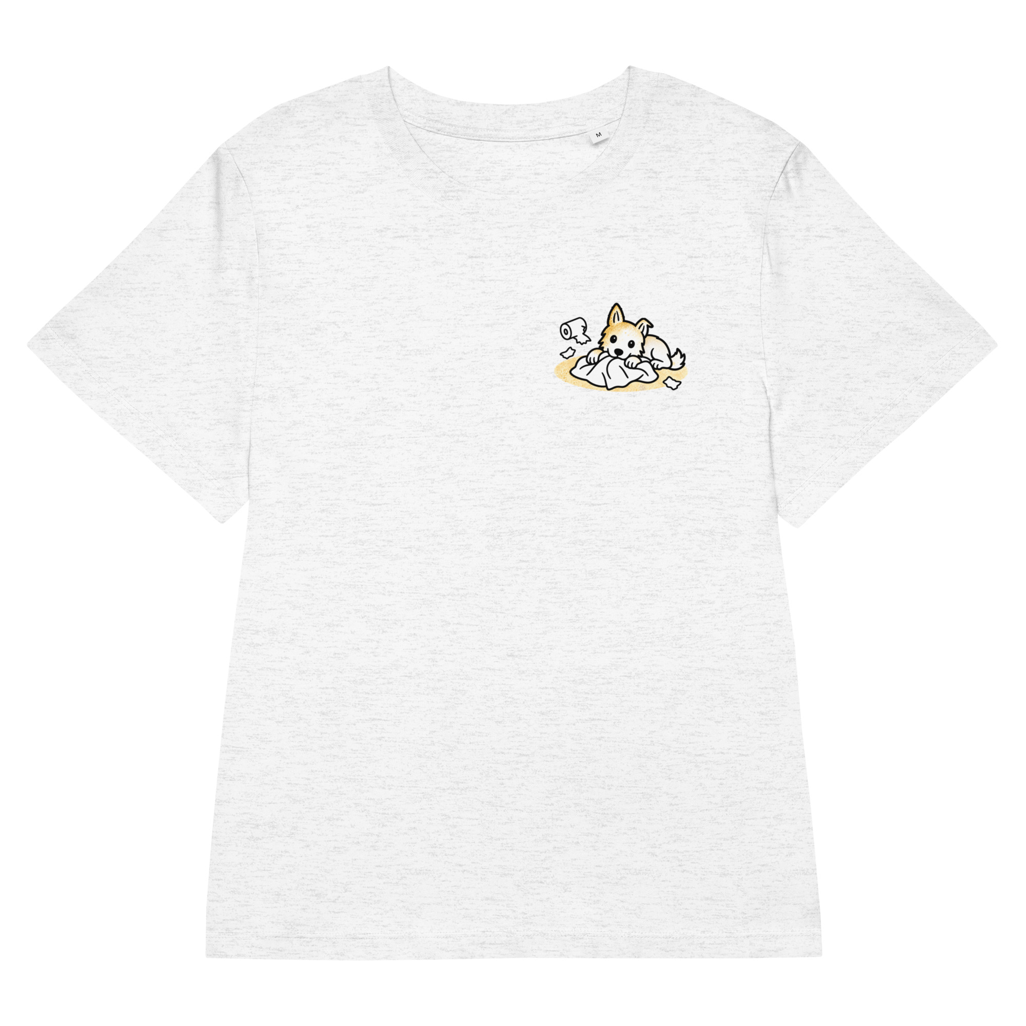 womens-organic-ribbed-neck-stella-muser-t-shirt-cool-heather-grey-front-6adf95d9e1335.jpg Partnerlook Mama Tochter – Hunde T-Shirt Damen, Lunas Papierschlacht, Bio-Baumwolle