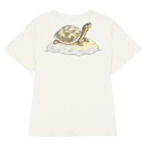 Schildkröten T-Shirt Damen – Schildi auf dem Sonnenstein – Bio-Baumwolle